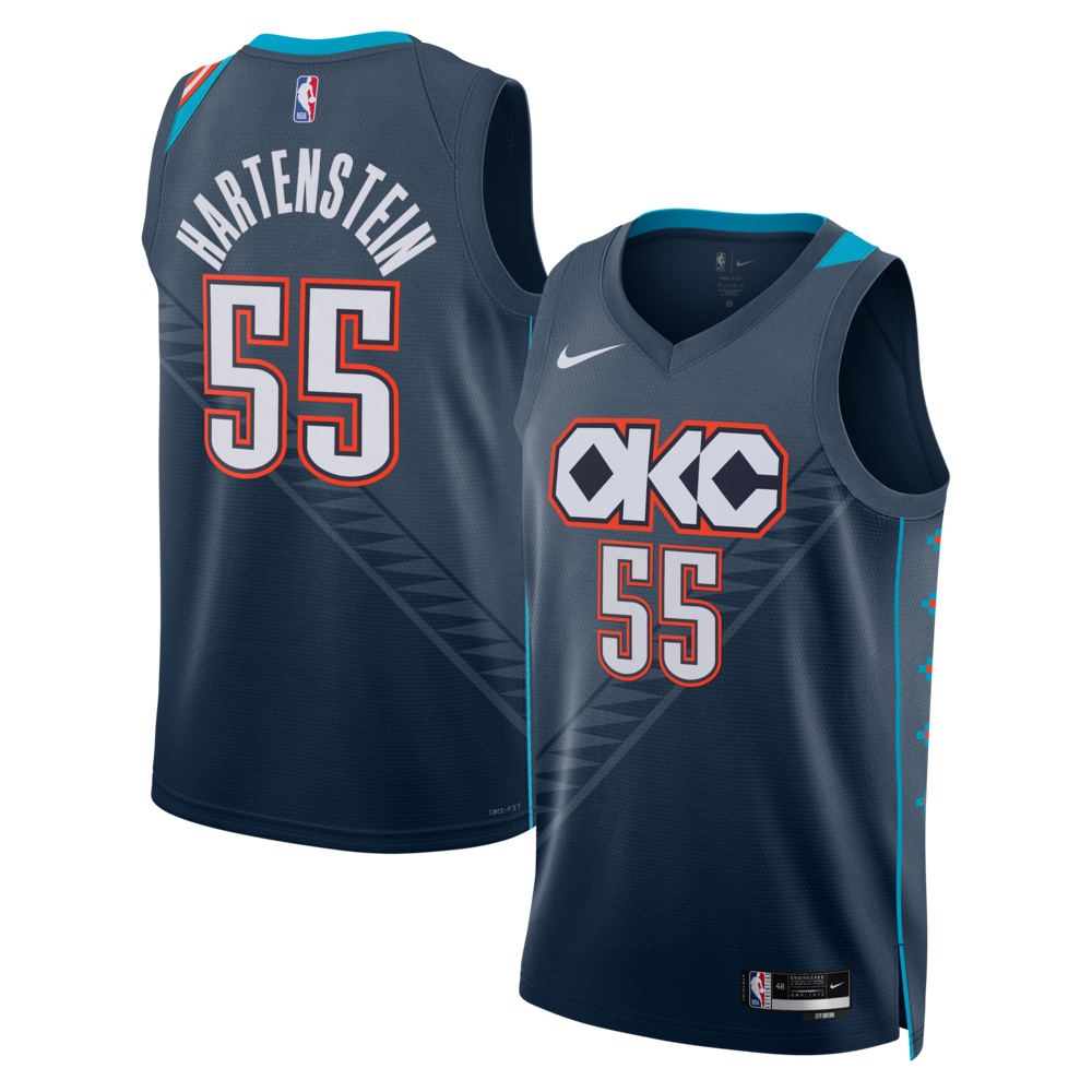 Oklahoma City Thunder 202526 City Edition Swingman Jersey Gray Isaiah Hartenstein Unisex | RTJ13202 - image 1