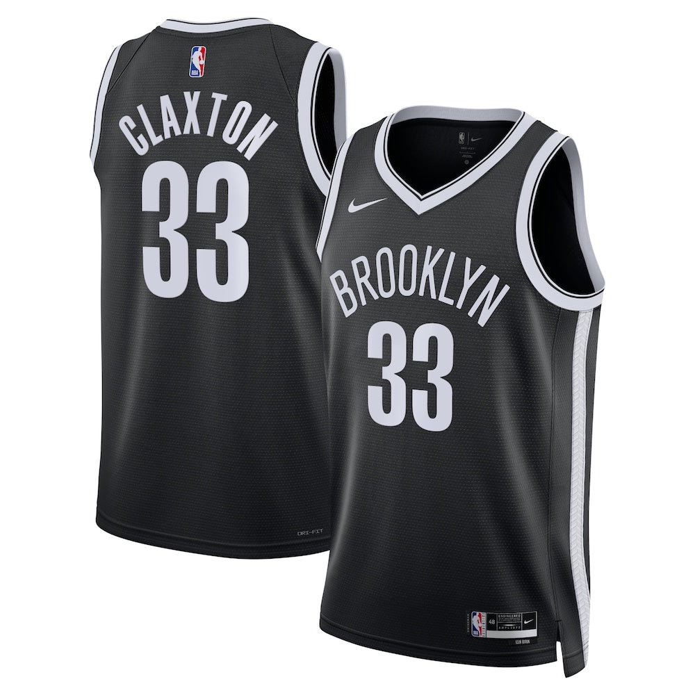 Brooklyn Nets Icon Edition Swingman Jersey Black Nic Claxton Unisex | RTJ13199 - image 1