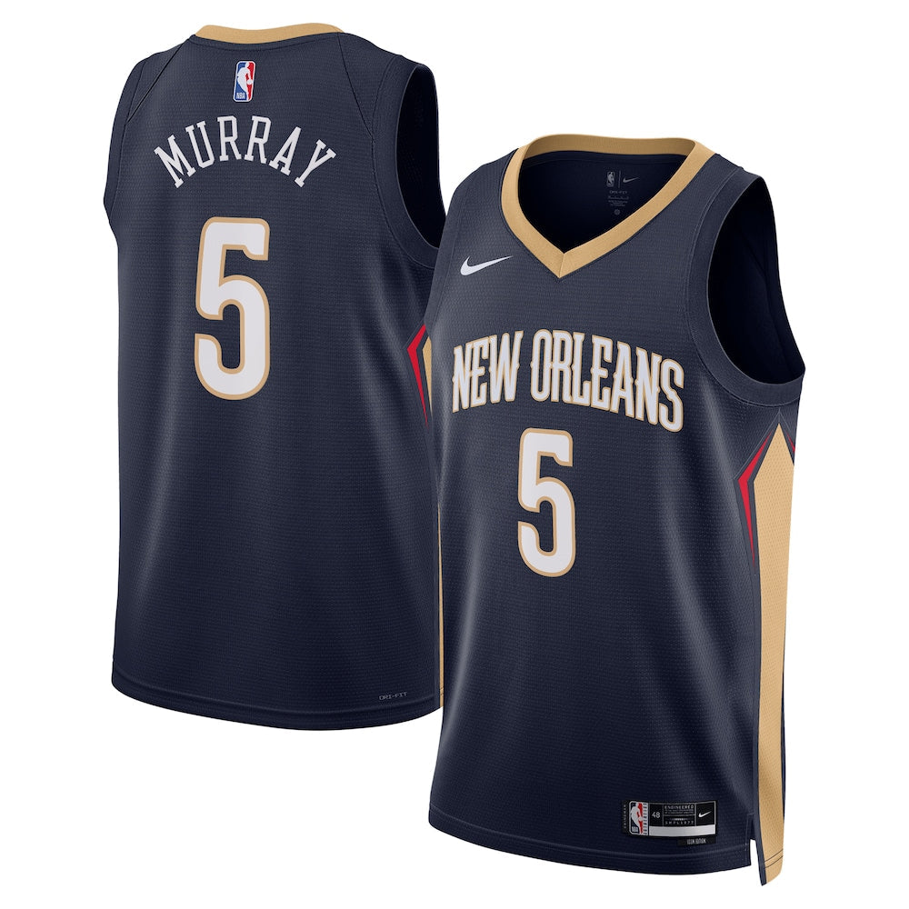 New Orleans Pelicans Icon Edition Swingman Jersey Navy Dejounte Murray Unisex | RTJ13182 - image 1