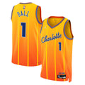 Charlotte Hornets Jordan Brand 202526 City Edition Swingman Jersey Gold Lamelo Ball Unisex | RTJ13177 - image 1