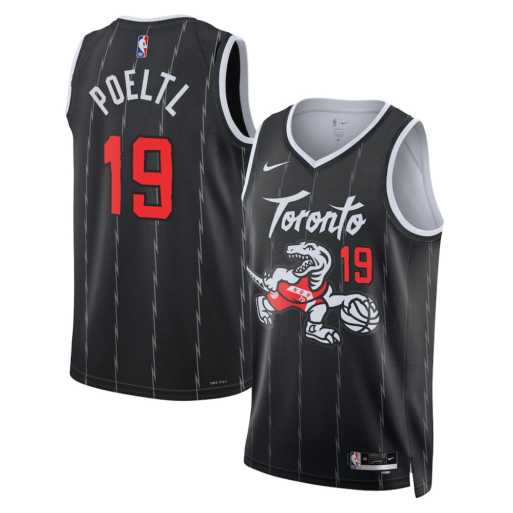 Toronto Raptors 202526 City Edition Swingman Jersey Black Jakob Poeltl Unisex | RTJ13172 - image 1