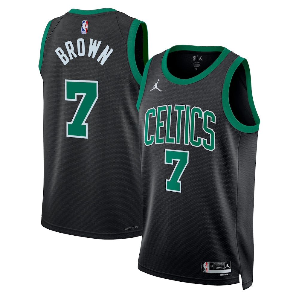Boston Celtics Jordan Statement Edition Swingman Jersey Green Jaylen Brown Unisex | RTJ13164 - image 1