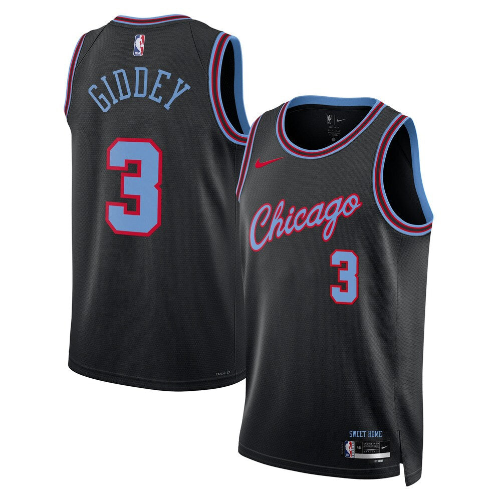 Chicago Bulls 202526 City Edition Swingman Jersey Black Josh Giddey Unisex | RTJ13138 - image 1