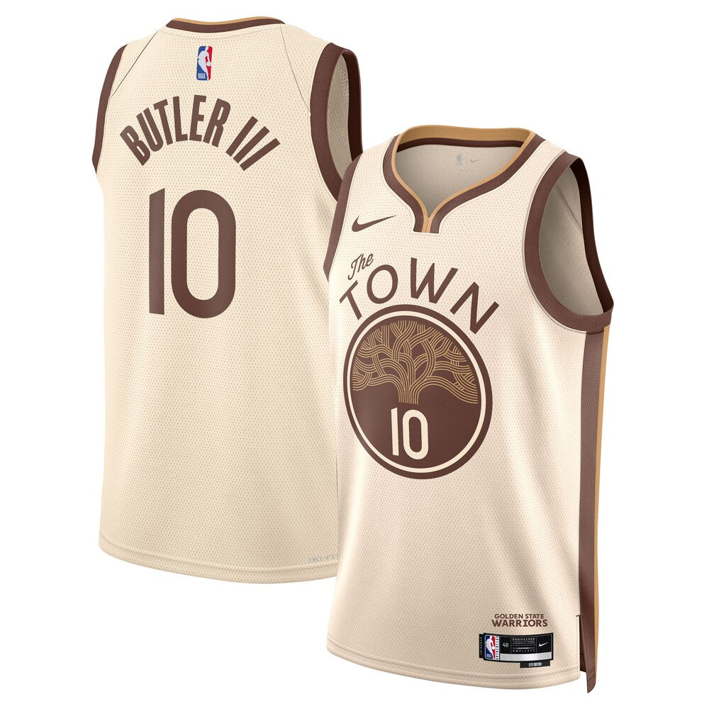 Golden State Warriors 202526 City Edition Swingman Jersey Tan Jimmy Butler Iii Unisex | RTJ13142 - image 1