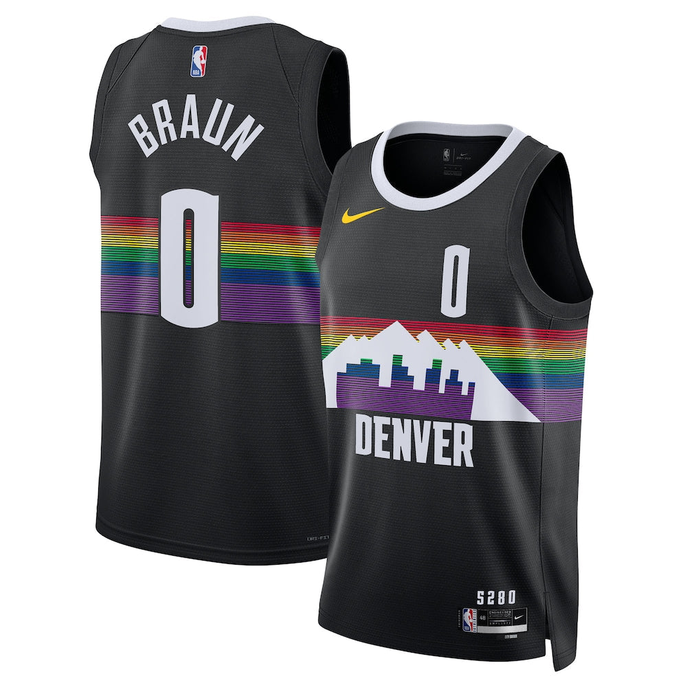 Denver Nuggets 202526 City Edition Swingman Jersey Black Christian Braun Unisex | RTJ13126 - image 1
