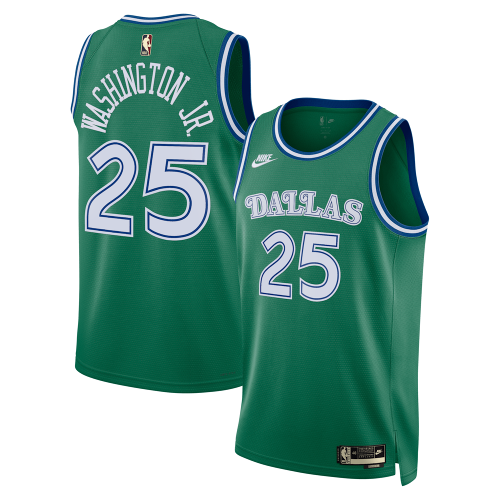 Dallas Mavericks Classic Edition Jersey Green Pj Washington Jr Unisex | RTJ13108 - image 1