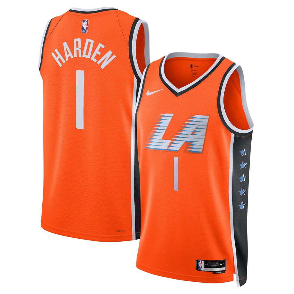 La Clippers 202526 City Edition Swingman Jersey Orange James Harden Unisex | RTJ13110 - image 1