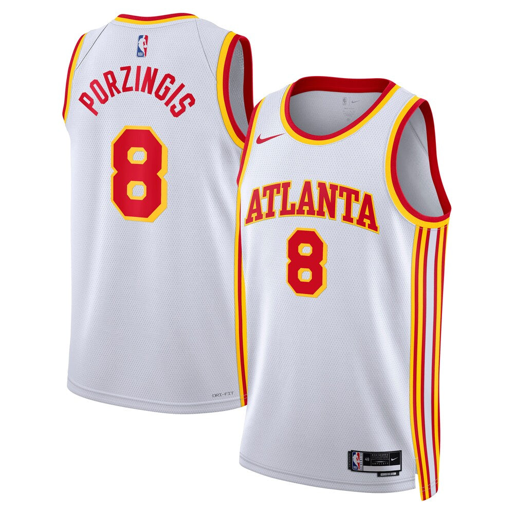 Atlanta Hawks Association Edition Swingman Jersey White Kristaps Porzngiis Unisex | RTJ13119 - image 1