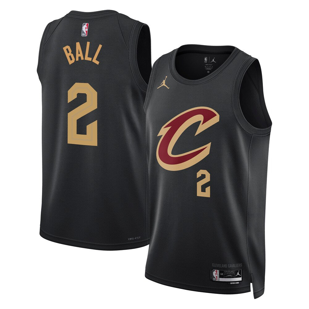 Cleveland Cavaliers Jordan Brand Statement Edition Swingman Jersey Black Lonza Ball Unisex | RTJ13073 - image 1