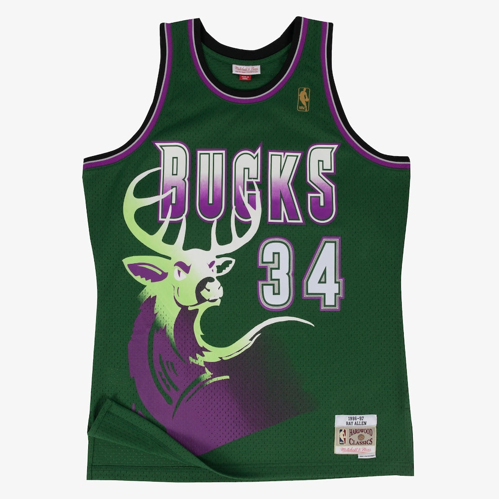 Milwaukee Bucks Swingman Jersey Alternate Ray Allen 1996 97 | RTJ13072 - image 1