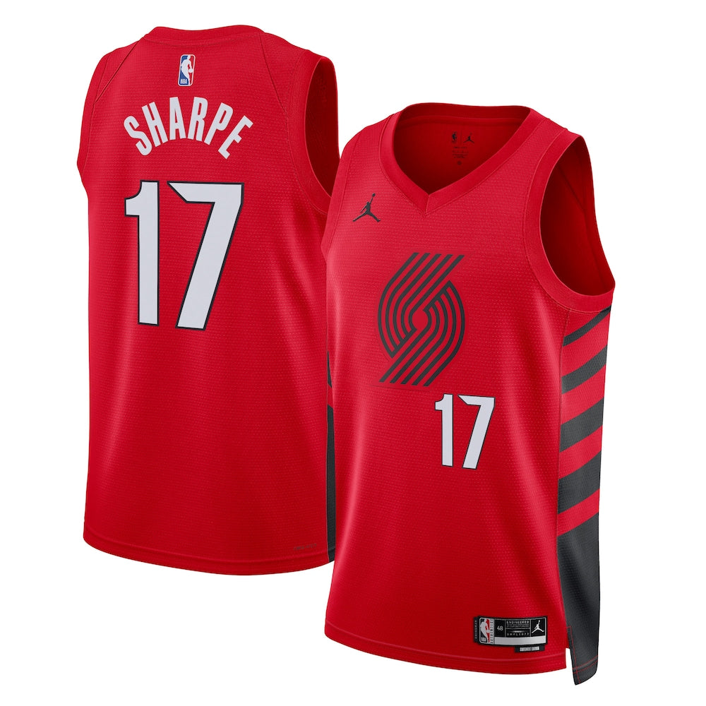 Portland Trail Blazers Jordan Statement Edition Swingman Jersey Red Shaedon Sharpe Unisex | RTJ13070 - image 1