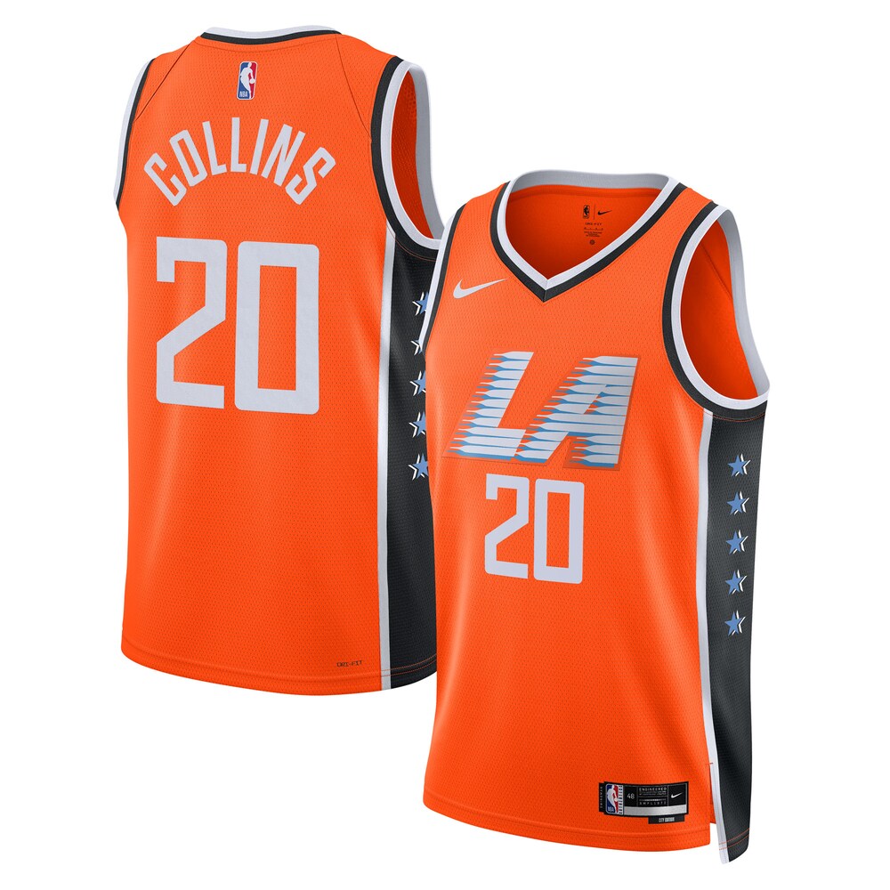 La Clippers 202526 City Edition Swingman Jersey Orange John Collins Unisex | RTJ13064 - image 1