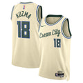 Milwaukee Bucks 202526 City Edition Swingman Jersey Cream Kyle Kuzma Unisex | RTJ13028 - image 1