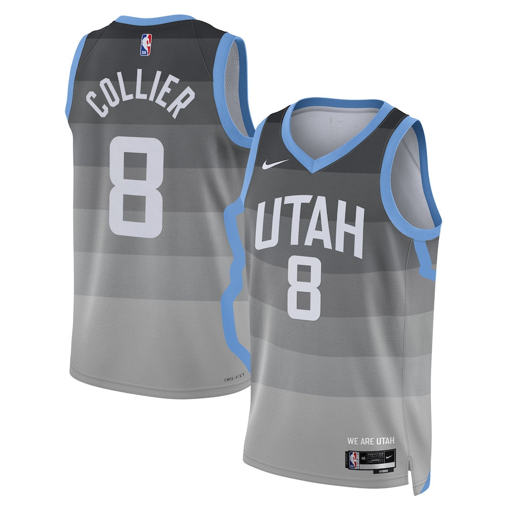Utah Jazz 202526 City Edition Swingman Jersey Gray Isaiah Collier Unisex | RTJ13018 - image 1