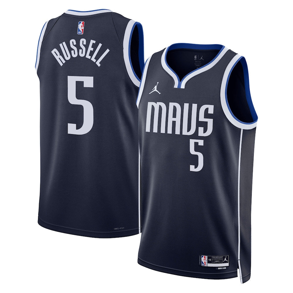 Dallas Mavericks Jordan Brand Statement Edition Swingman Jersey Navy Dangelo Russell Unisex | RTJ13002 - image 1