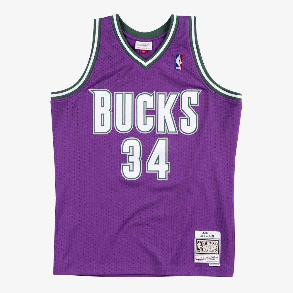 Milwaukee Bucks Swingman Jersey Road Ray Allen 2000 01 | Stitched Jersey RTJS 12148 - image 1