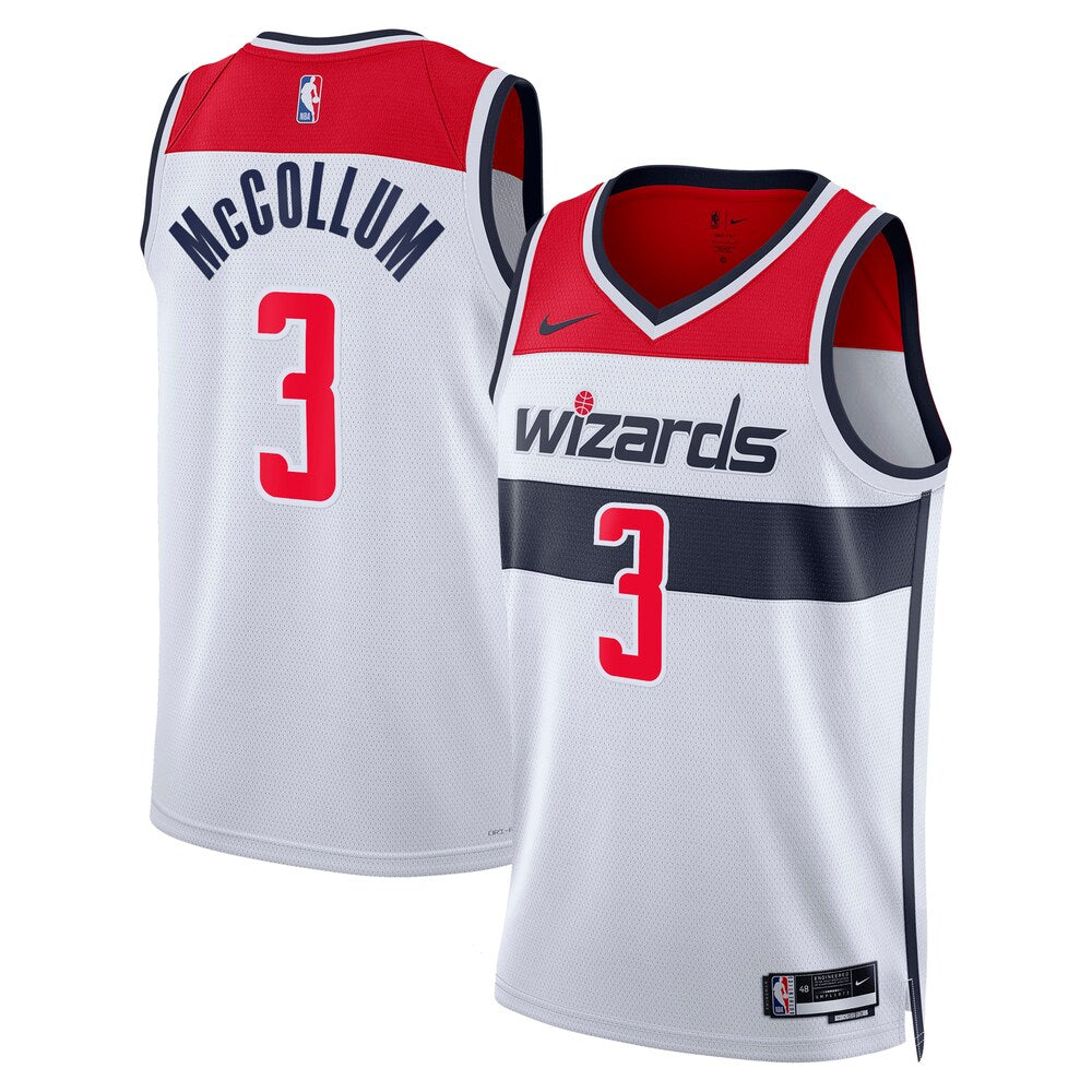 Washington Wizards Association Edition Swingman Jersey White Cj Mccollum Unisex | Stitched Jersey RTJS 12146 - image 1