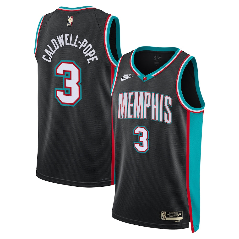 Memphis Grizzlies Classic Edition Jersey Black Kentavious Caldwell Pope Unisex | Stitched Jersey RTJS 12140 - image 1