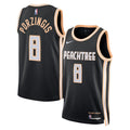Atlanta Hawks 2025-26 City Edition Swingman Jersey Black Kristaps Porzingis Unisex | Stitched Jersey RTJS 12135 - image 1