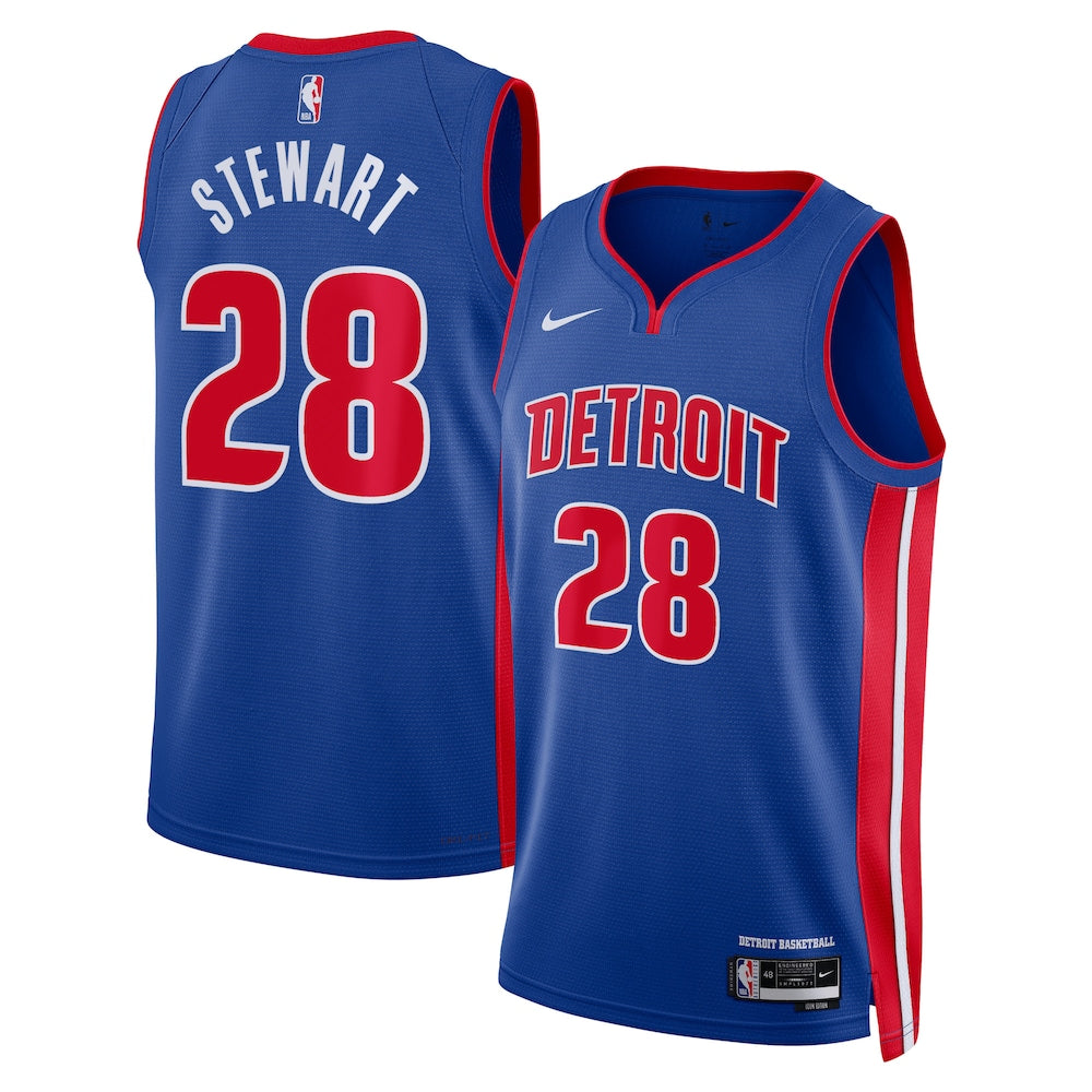 Detroit Pistons Icon Edition Swingman Jersey Blue Isaiah Stewart Unisex | Stitched Jersey RTJS 12134 - image 1