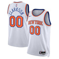 New York Knicks Association Edition Swingman Jersey White Jordan Clarkson Unisex | Stitched Jersey RTJS 12128 - image 1