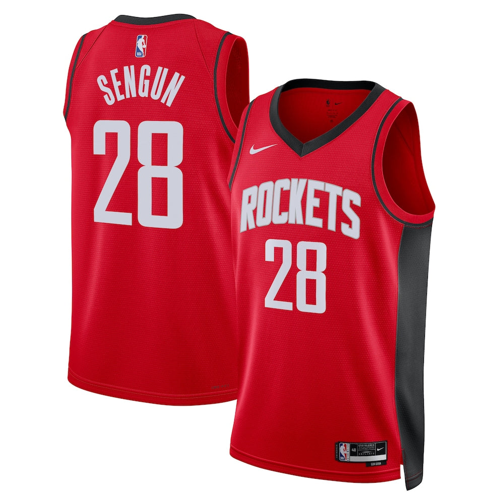 Houston Rockets Icon Edition Swingman Jersey Red Alperen Sengun Unisex | Stitched Jersey RTJS 12120 - image 1