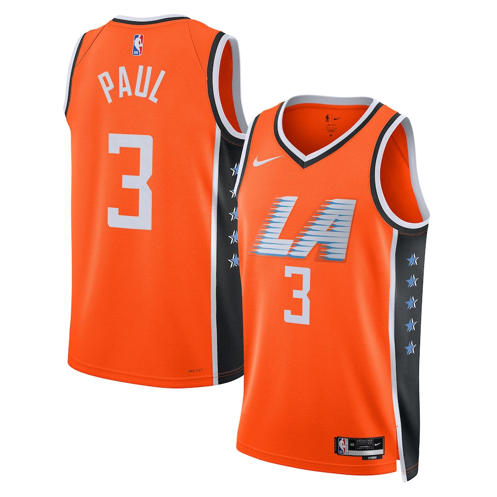 La Clippers 2025-26 City Edition Swingman Jersey Orange Chris Paul Unisex | Stitched Jersey RTJS 12116 - image 1