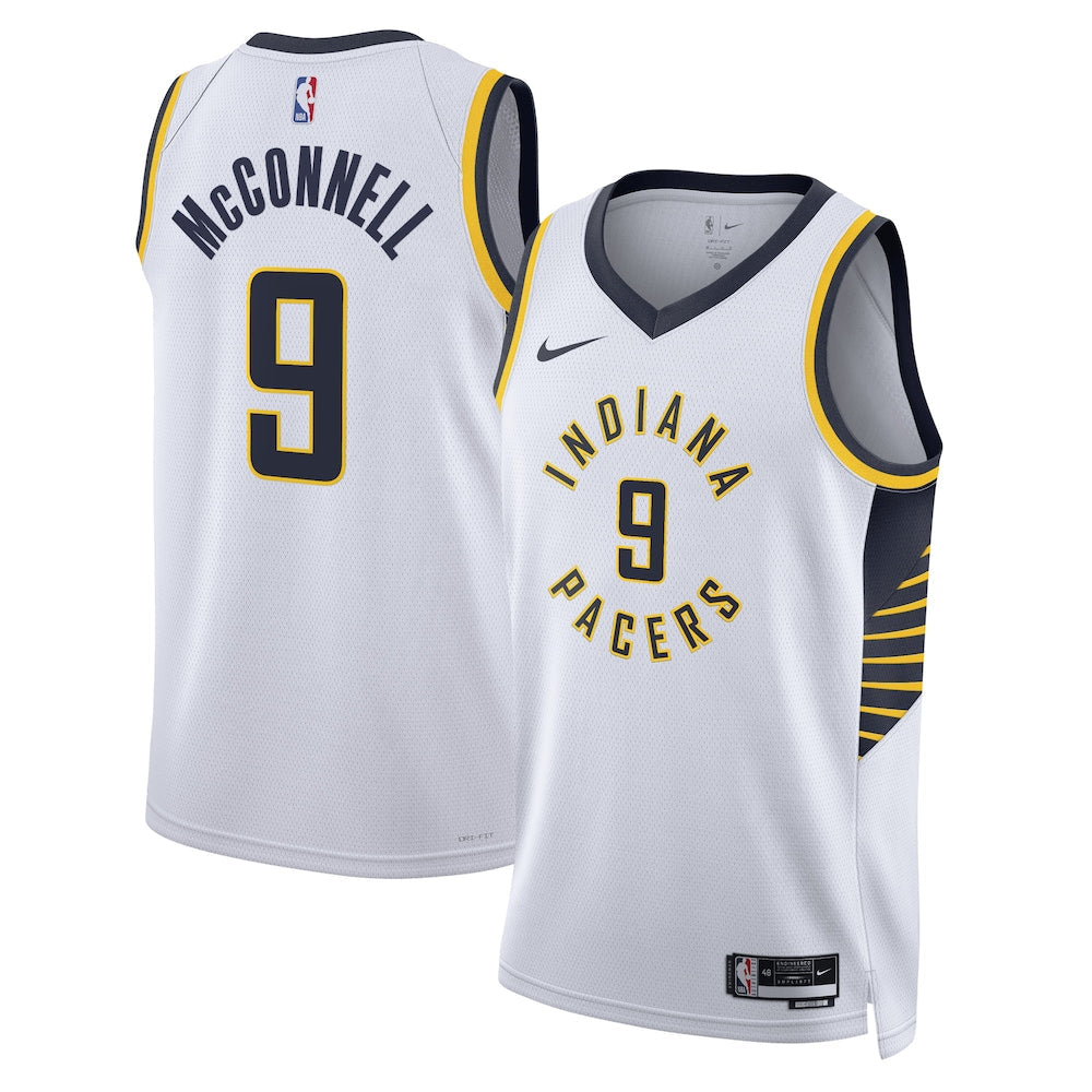 Indiana Pacers Association Edition Swingman Jersey White Tj Mcconnell Unisex | Stitched Jersey RTJS 12089 - image 1