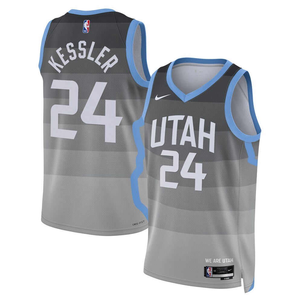 Utah Jazz 2025-26 City Edition Swingman Jersey Gray Walker Kessler Unisex | Stitched Jersey RTJS 12069 - image 1