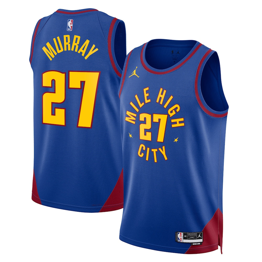 Denver Nuggets Jordan Statement Edition Swingman Jersey Blue Jamal Murray Unisex | Stitched Jersey RTJS 12040 - image 1