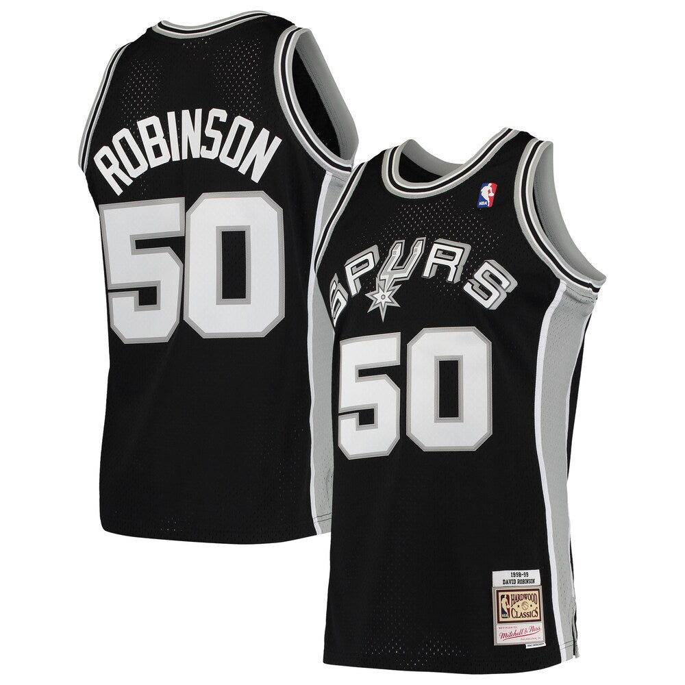 David Robinson Black San Antonio Spurs Hardwood Classics 1998 99 Swingman Jersey | Stitched Jersey RTJS 12042 - image 1