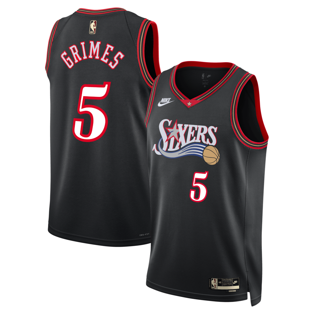 Philadelphia 76Ers Classic Edition Jersey Black Quentin Grimes Unisex | Stitched Jersey RTJS 12026 - image 1
