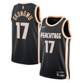 Atlanta Hawks 2025-26 City Edition Swingman Jersey Black Onyeka Okongwu Unisex | Stitched Jersey RTJS 12024 - image 1