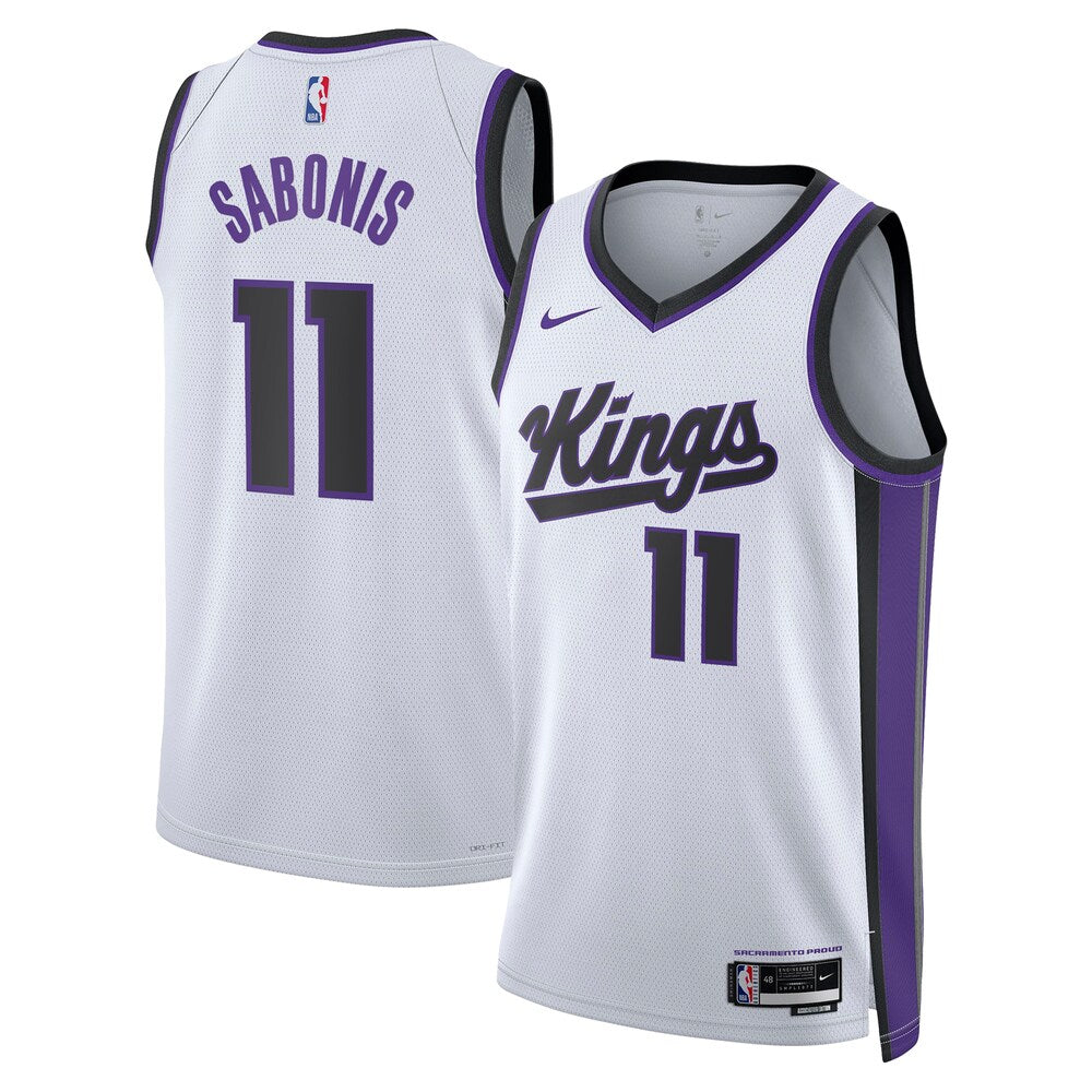 Sacramento Kings Association Edition Swingman Jersey White Domantas Sabonis Unisex | Stitched Jersey RTJS 12016 - image 1