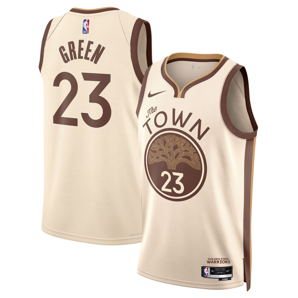 Golden State Warriors 2025-26 City Edition Swingman Jersey Tan Draymond Green Unisex | Stitched Jersey RTJS 11995 - image 1