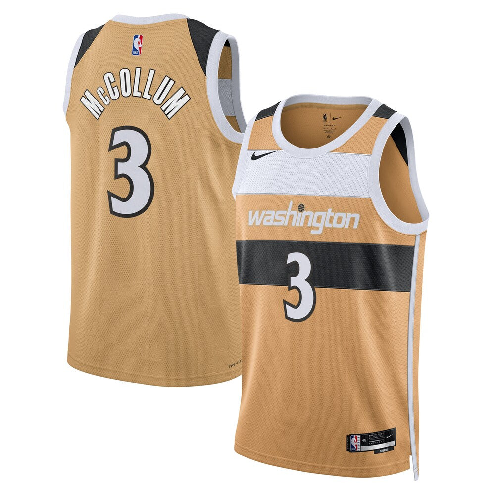 Washington Wizards 2025-26 City Edition Swingman Jersey Tan Cj Mccollum Unisex | Stitched Jersey RTJS 11981 - image 1