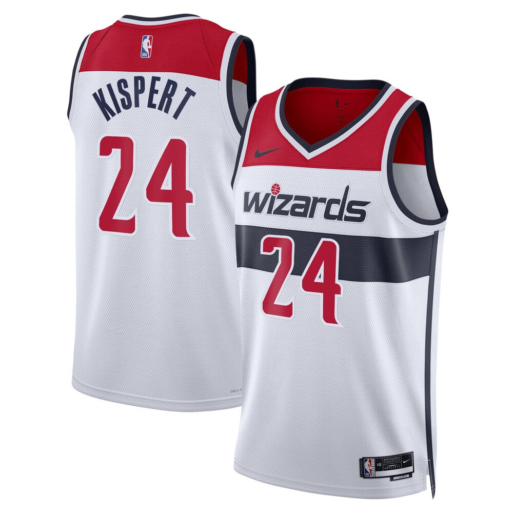 Washington Wizards Association Edition Swingman Jersey White Corey Kispert Unisex | Stitched Jersey RTJS 11959 - image 1
