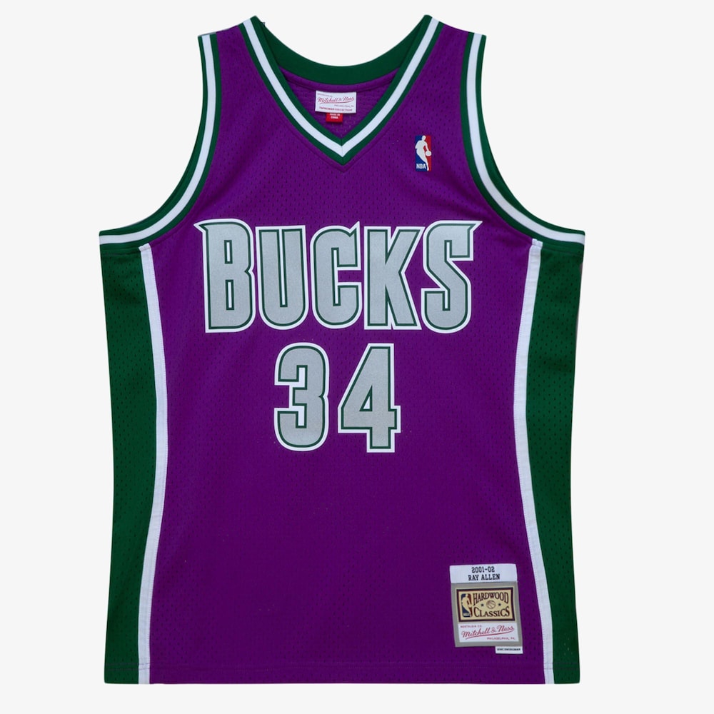 Milwaukee Bucks Swingman Jersey Ray Allen 2001 02 | Stitched Jersey RTJS 11971 - image 1