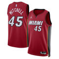 Miami Heat Jordan Brand Statement Edition Swingman Jersey Red Davion Mitchell Unisex | Stitched Jersey RTJS 11952 - image 1