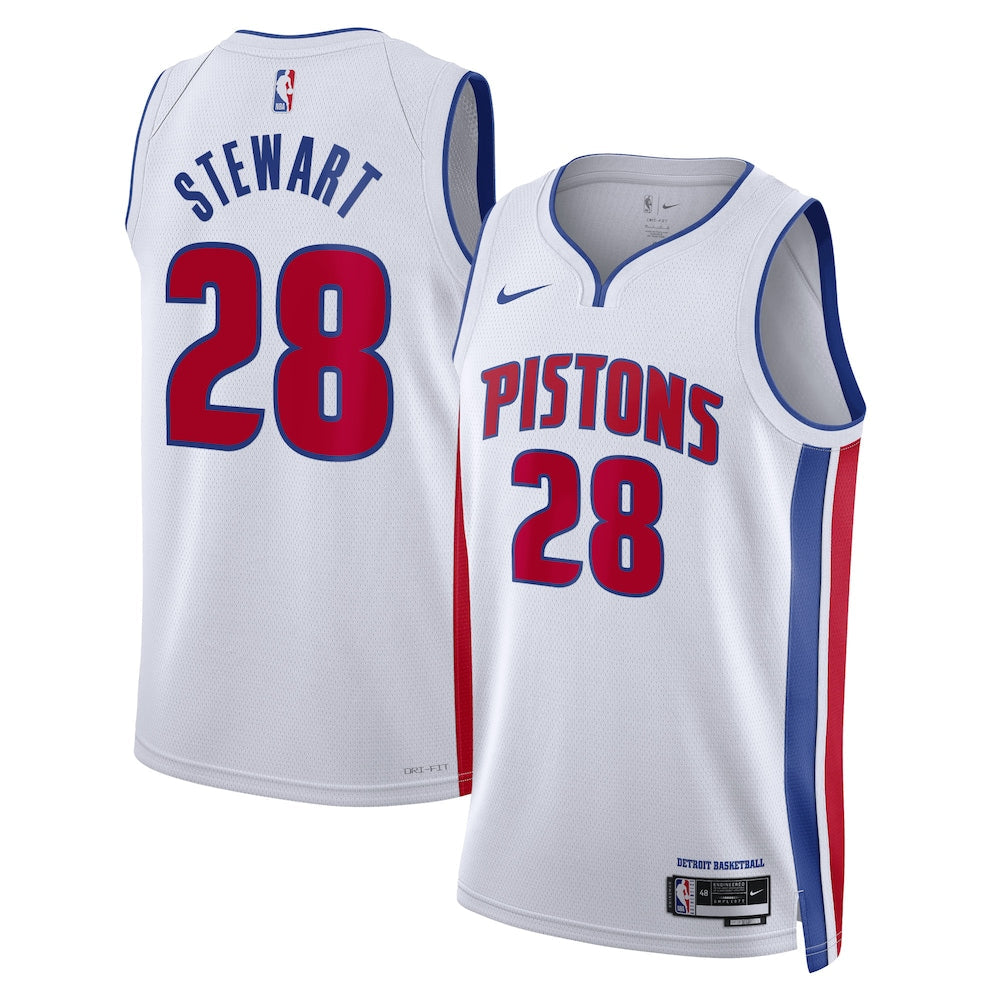 Detroit Pistons Association Edition Swingman Jersey White Isaiah Stewart Unisex | Stitched Jersey RTJS 11941 - image 1