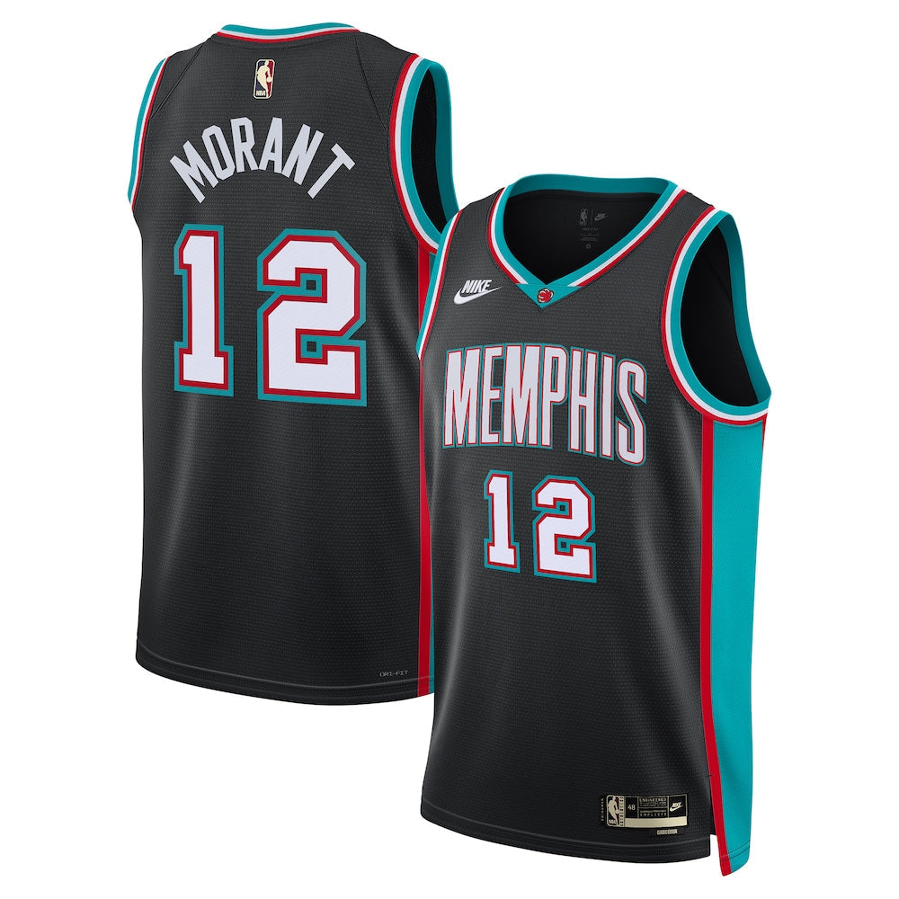 Memphis Grizzlies Classic Edition Jersey Black Ja Morant Unisex | Stitched Jersey RTJS 11925 - image 1