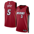 Miami Heat Jordan Brand Statement Edition Swingman Jersey Red Nikola Jovi Unisex | Stitched Jersey RTJS 11923 - image 1