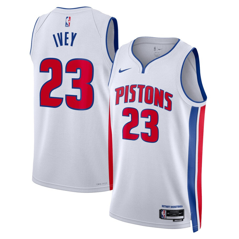 Detroit Pistons Association Edition Swingman Jersey White Jaden Ivey Unisex | Stitched Jersey RTJS 11911 - image 1