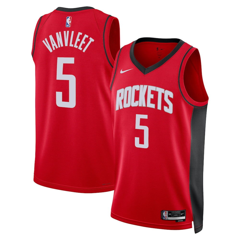 Houston Rockets Icon Edition Swingman Jersey Red Fred Vanvleet Unisex | Stitched Jersey RTJS 11916 - image 1