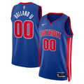 Detroit Pistons Icon Swingman Jersey Nba 2024 Draft First Round Pick Blue Ron Holland Ii Unisex | Stitched Jersey RTJS 11901 - image 1