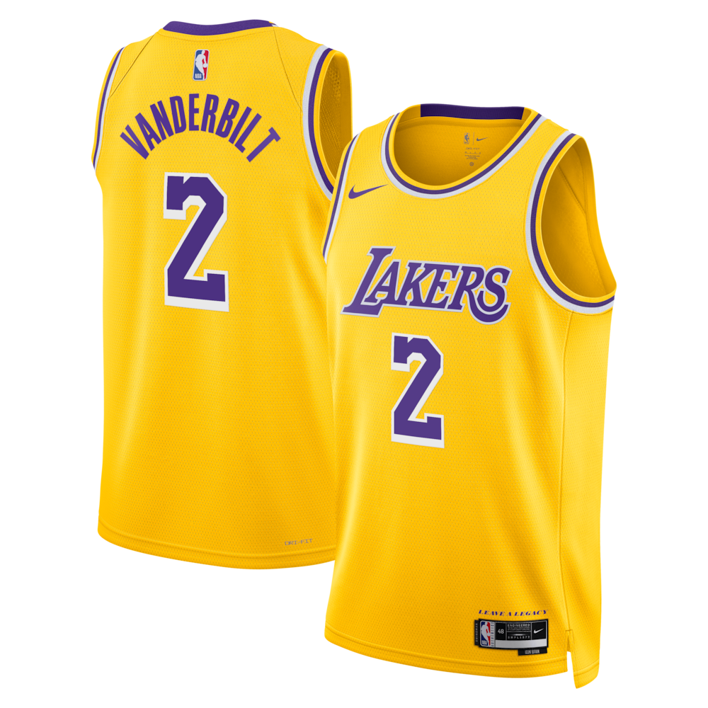Los Angeles Lakers Icon Edition Swingman Jersey Gold Jarred Vanderbilt Unisex | Stitched Jersey RTJS 11885 - image 1