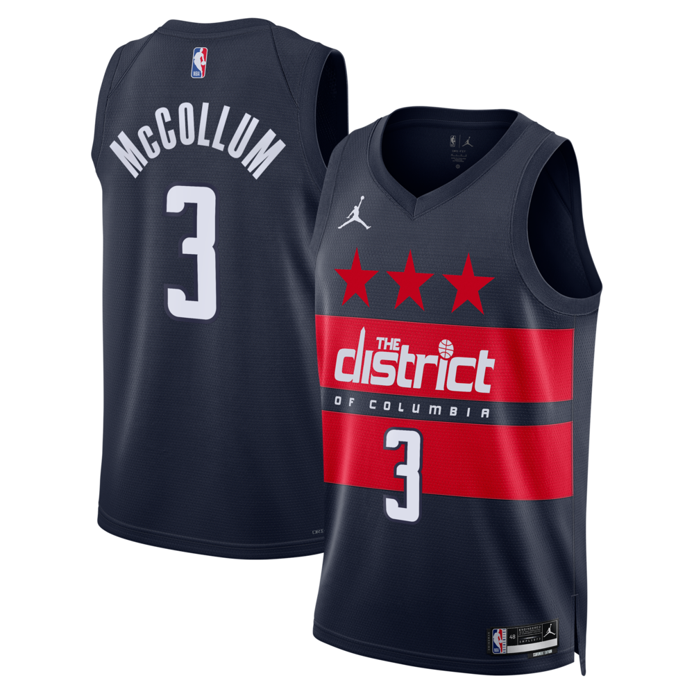 Washington Wizards Jordan Brand Statement Edition Swingman Jersey Navy Cj Mccollum Mens | Stitched Jersey RTJS 11865 - image 1