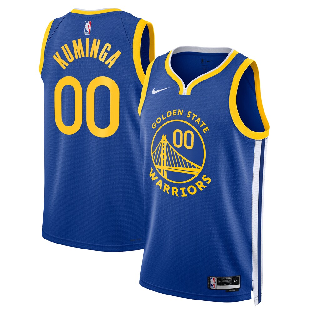 Golden State Warriors Icon Edition Swingman Jersey Royal Jonathan Kuminga Unisex | Stitched Jersey RTJS 11856 - image 1