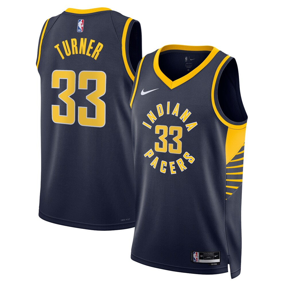 Indiana Pacers Icon Edition Swingman Jersey Navy Myles Turner Unisex | Stitched Jersey RTJS 11850 - image 1