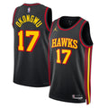 Atlanta Hawks Jordan Statement Edition Swingman Jersey Black Onyeka Okongwu Unisex | Stitched Jersey RTJS 11842 - image 1
